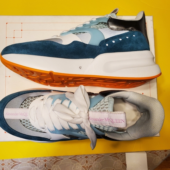 Alexander Mcqueen men Mix - Media trainer sneakers White , Multi Color. 9(EU42) - Picture 6 of 14